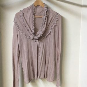 Anthropologie cowl neck sweater and t